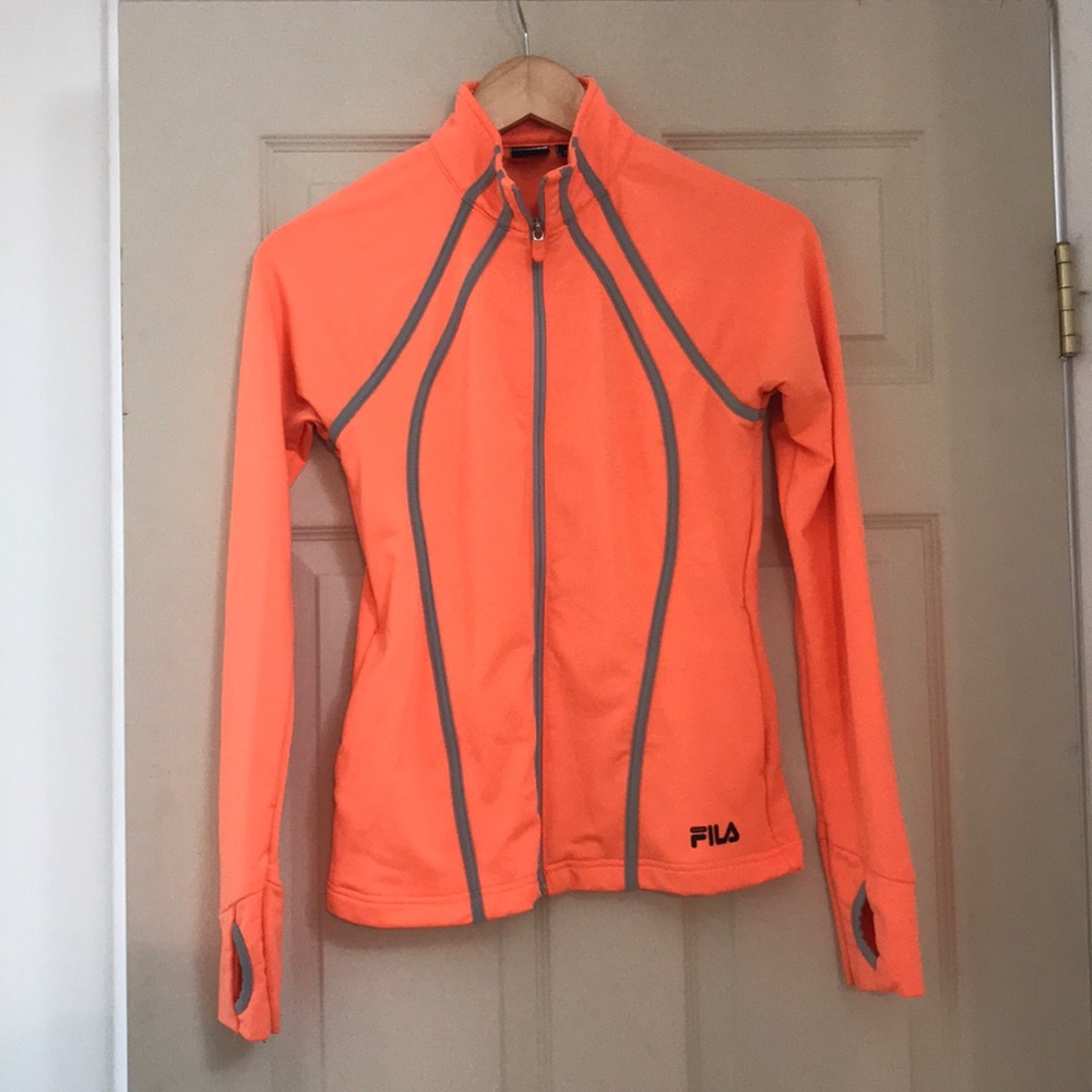 Orange fila athletic jacket